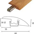 Tarkett Transition strip of 8-12 mm in lacquered oak