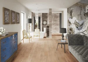 Trægulv - Eg Plank, Patricier, Børstet Natur matlak - KAMPAGNE