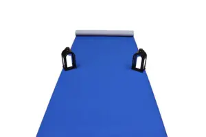 Blå Løber i nålefilt - 1 meter bredde