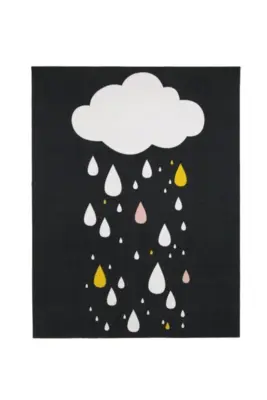 AW Mood Children's blanket - Raindrops Black - REMAINDER SALE