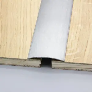 Overgangsprofil, 50 mm. buet u/huller, børstet rustfri stål 