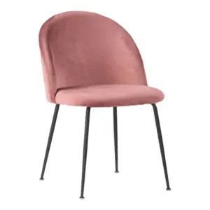 Geneve pink velor Dining table chair