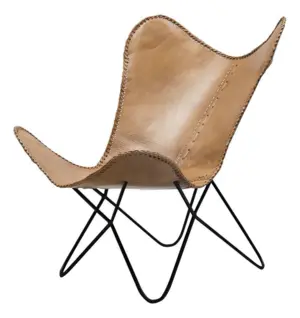 Melissa Lounge stol, cognac farvet læder