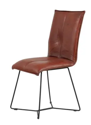 Melissa chair, Mocca colored leather