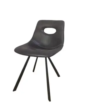 Nor - Chair choko microfiber - black metal frame without armrests