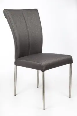 E-145C - Chair in black leather