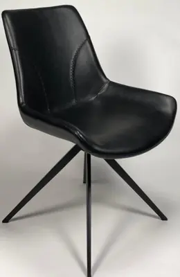 Sofie - Chair in black PU