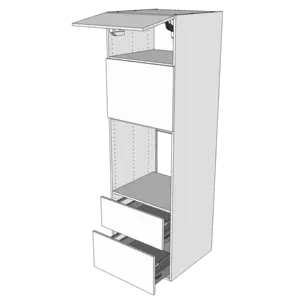 Multi-Living høyskap - Innbyggingsskap for stekeovn/mikroovn med toppdør, mikrodør - delvis uttrekk