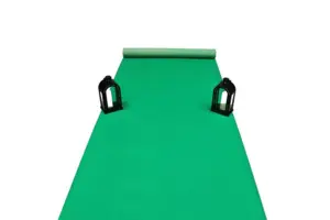 Green Runner in needle felt - 1 meter wide - REST 470X100 CM