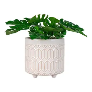 Vase, hvid keramik urtepotte -