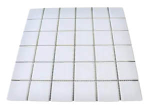 FD Basic hvid mat mosaik gulv/væg flise 47x47 mm. 