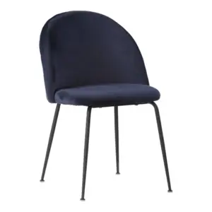 Geneve blue velor Dining table chair RETURN ITEM