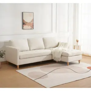 Firenze Sofa - lys sand med natur træben - UDSOLGT TIL UGE 15. 