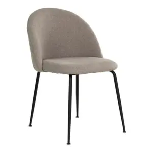 Geneve Spisebordsstol Polyester og sorte ben -