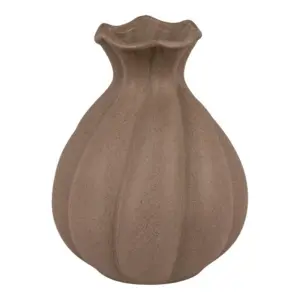 Vase, brunt stentøj -