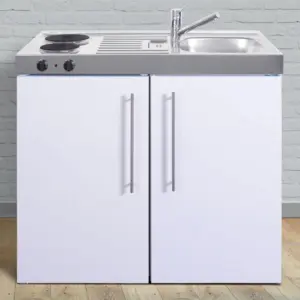 Multi-Living minikøkken - Trend Premiumline MP-100 White, Vask til højre og kogeplade