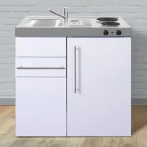 Multi-Living minikøkken - Trend Premiumline 2100 White, Vask til venstre og kogeplader