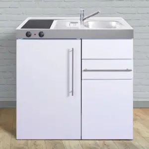 Multi-Living minikøkken - Trend Premiumline 3100 White, Vask til højre og keramisk plade