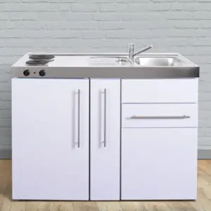 Multi-Living minikøkken - Trend Premiumline 1100 White, Køleskab og kogeplade