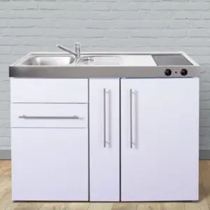 Multi-Living minikøkken - Trend Premiumline 4100 White, Køleskab og keramisk plade