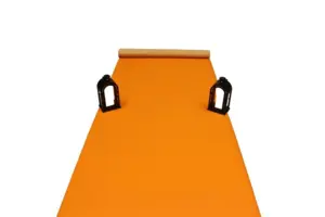 Orange Løber i nålefilt - 1 meter bredde - REST 450X100 CM.