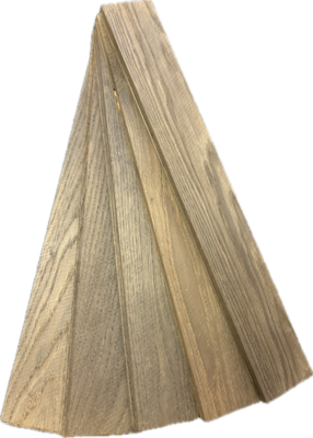 Sildebensparket i massiv Kernerøget Egetræ - 22x70x500 mm. 