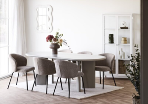 Bosaro Spejl, hvid med "teddy"ramme