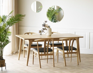 Darwin Spisebord i egefiner med tillægsplade - UDSOLGT TIL UGE 52.