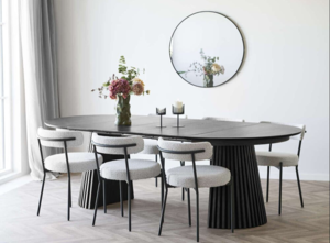 Spisebord Osaka, Sort - UDSOLGT TIL UGE 1/2026