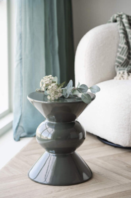 Rosolina hjørnebord i grøn glasfiber