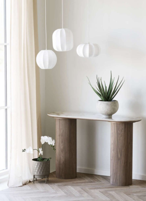 Urtepotte i brunt stål