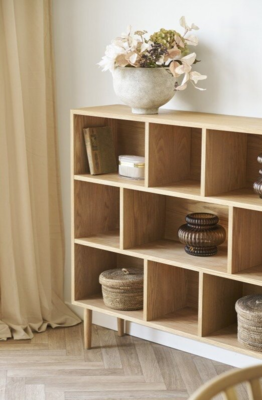 Vase, mundblæst glas - smoked brun