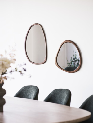 Luxon Spejl med MDF ramme - organisk form