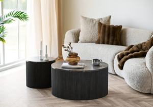 Rota Sofabord, Brunt marmor look - UDSOLGT TIL UGE 2/2026.