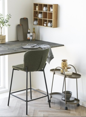 Maceda Counterstol i grøn bouclé