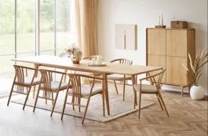 Darwin Spisebord, egefiner, inkl tillægsplader