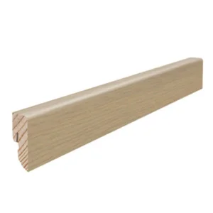 Fodpanel til trægulv, Kube Eg lyse hvid 16x40 mm., Oliebehandlet
