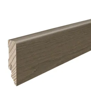 Fodpanel til trægulv, Eg greige, 16x58 mm. Oliebehandlet