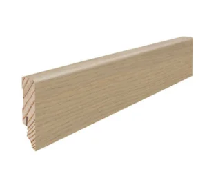Fodpanel til trægulv, Eg lyse hvid, 16x58 mm. Oliebehandlet
