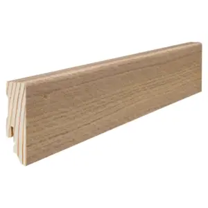 Fodpanel til trægulv, Eg purohvid, 16x58 mm. Oliebehandlet