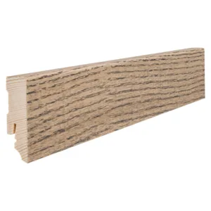 Fodpanel til trægulv, Eg tobaksgrå, 16x58 mm. Oliebehandlet