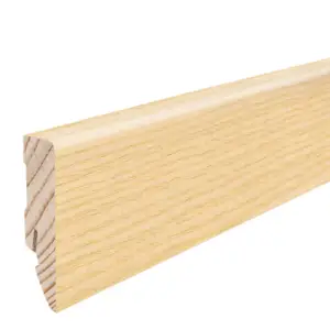 Fodpanel til trægulv, Ask, 16x58 mm. Oliebehandlet