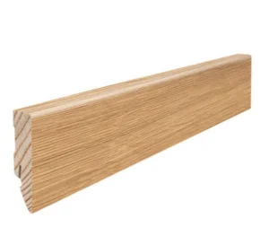 Fodpanel til trægulv, Eg børstet, 16x58 mm. Oliebehandlet