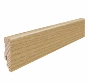 Fodpanel til trægulv, Eg invisible børstet, 16x58 mm. Oliebehandlet