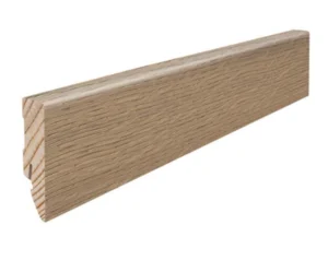 Fodpanel til trægulv, Eg sandgrå børstet, 16x58 mm. Oliebehandlet