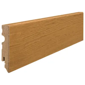 Fodpanel til trægulv, Eg, 15x80 mm. Oliebehandlet