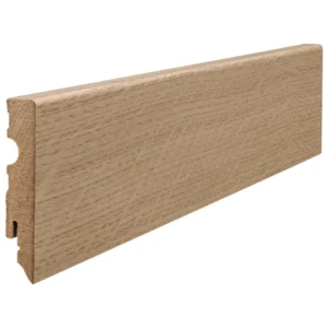 Fodpanel til trægulv, Eg Sandgrå, 15x80 mm. Oliebehandlet