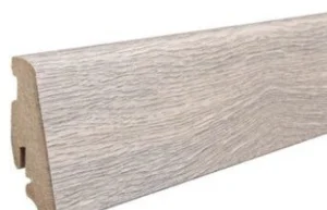 Fodpanel til laminatgulv, Eg Contura stengrå, 19x58 mm.