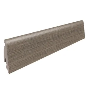 Fodpanel til laminatgulv, Eg Eleganza antikgrå, 19x58 mm.