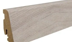 Fodpanel til laminatgulv, Eg Emilia fløjlsgrå, 19x58 mm.